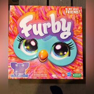 Factory sealed 2023 Furby "Style Your Furby!" Interactive Toy in Orange & Pink.
